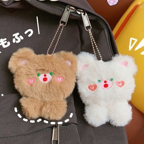 Cute soft kawaii bear plush bag pendant