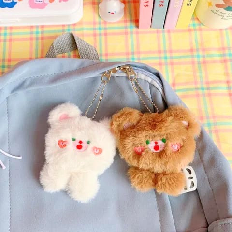 Cute soft kawaii bear plush bag pendant