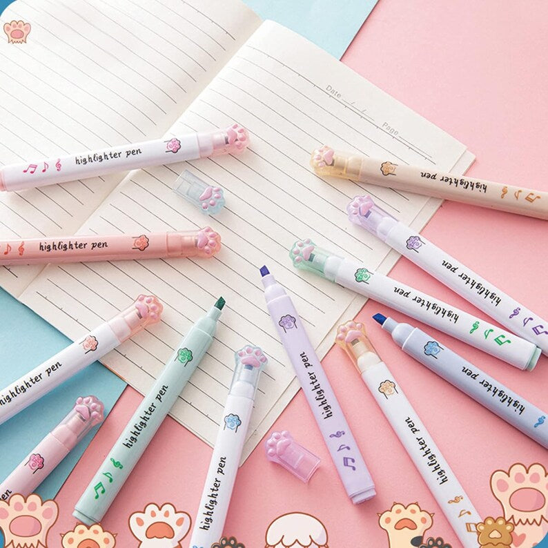 Cute Cat Paw Highlighters