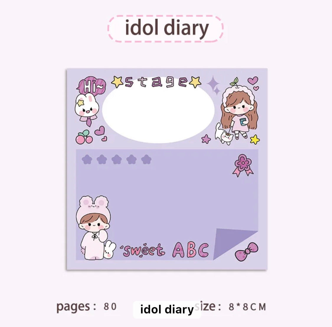 Kawaii Notepads Cute Memo Pads