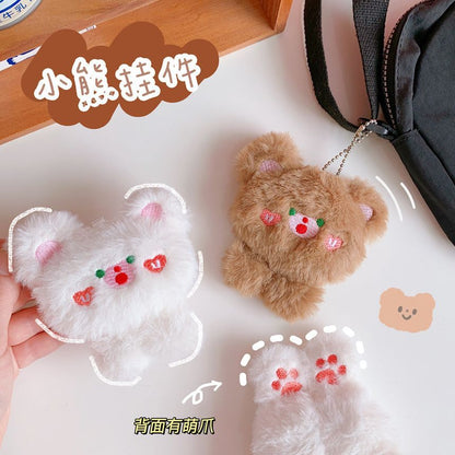 Cute soft kawaii bear plush bag pendant