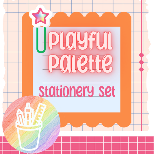 10Pcs Playful Palette Mystery Stationery Set