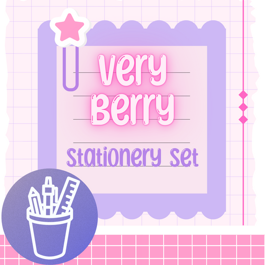 10Pcs Very Berry Mystery Stationery Set