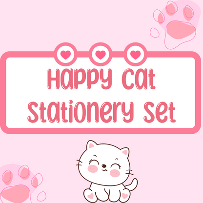 Happy Cat Stationery Set
