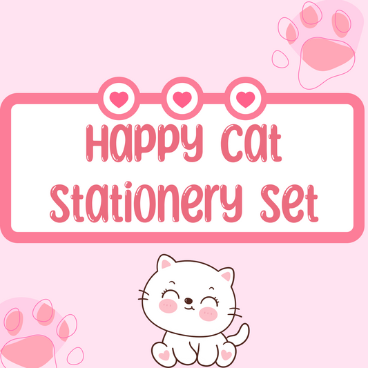 Happy Cat Stationery Set