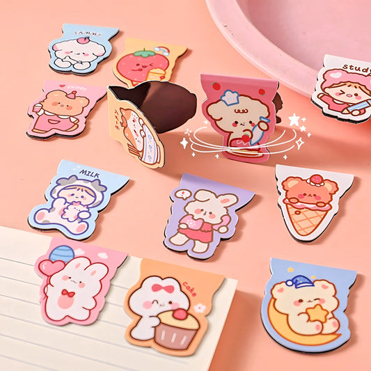 Kawaii Cartoon MAGNETIC BOOKMARK Korean Stationery Japanese Kawaii Stationary