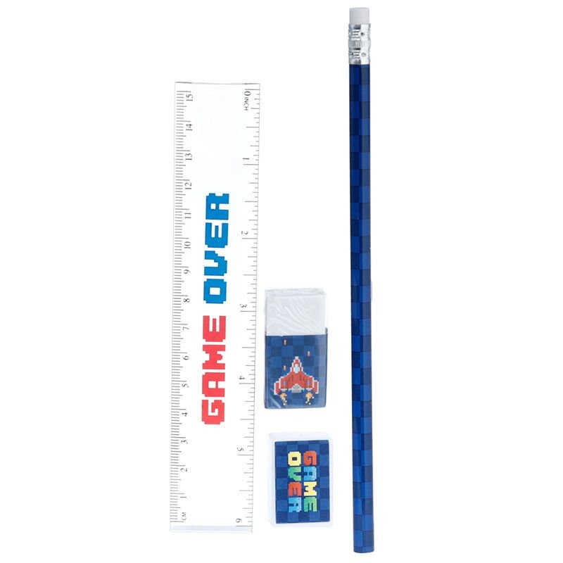 6Pcs Cute Stationery Set for Boys, Game Over Notepad, Game-themed stationery, Cute gifts for boys, novelty gift for nephew