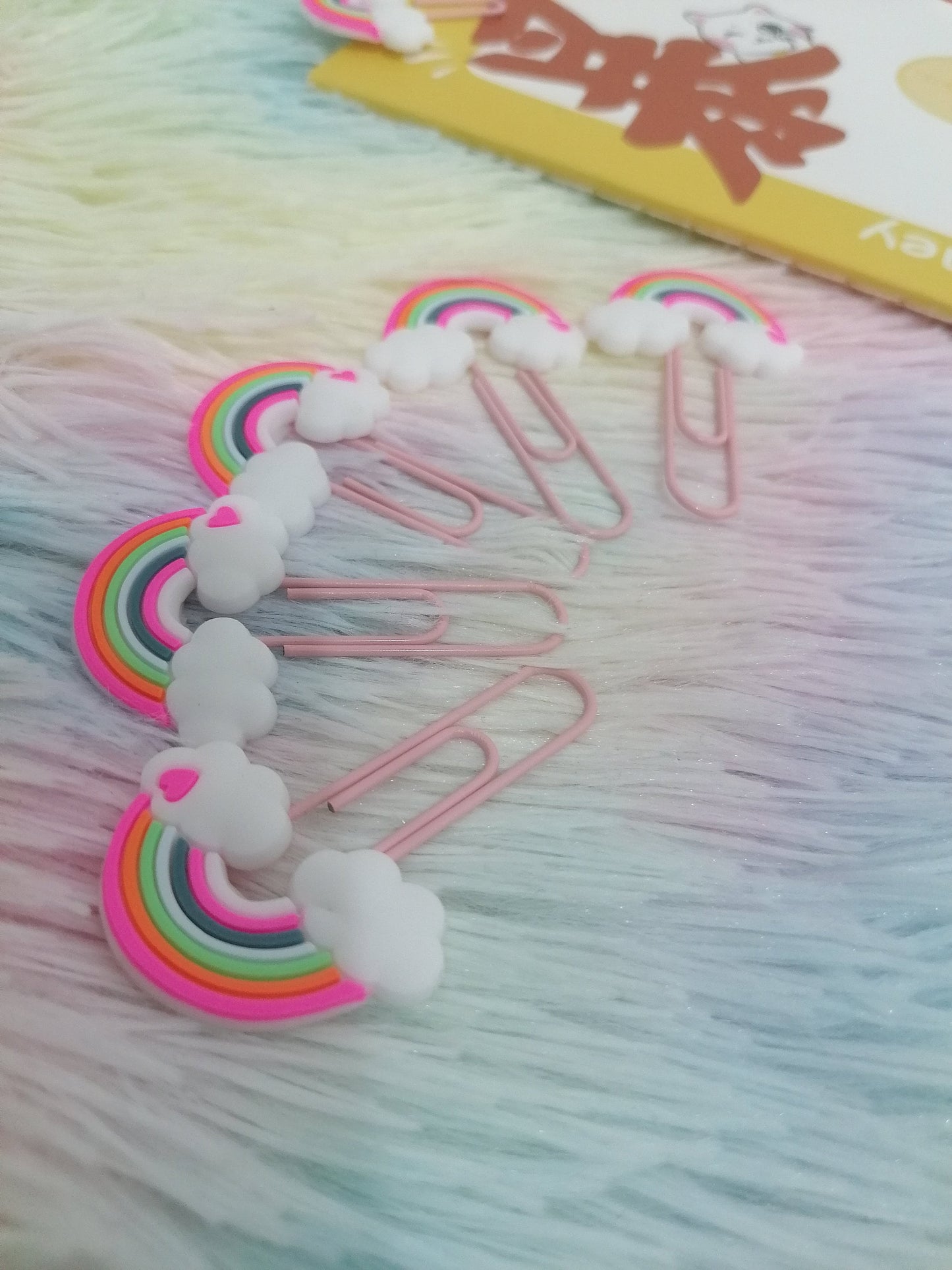 5 Pcs Rainbow Cute Paperclips - Planner Accessories, Journal Supplies, Crafts Scrapbooking Diary Paperclip, Kawaii Stationary, Cute Bookmark