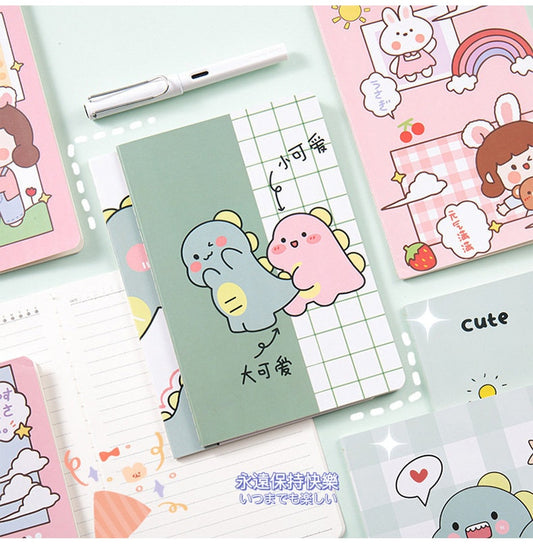 Cute Dinosaur Notebook |Kawaii Kitsch| A5 Lined Notebook | Dino Stationary Journal Cute Diary | Ruled Pages| Stationary Gift |Gifts for Kids