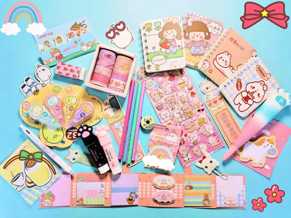 Adorably Chic Kawaii Stationery Set - Delightful Collection for Your Every Need!