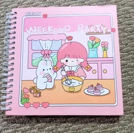 Cartoon Graphic Spiral Notebook, Kids Journal Diary, Kawaii Stationery, Cute Gifts for Kids