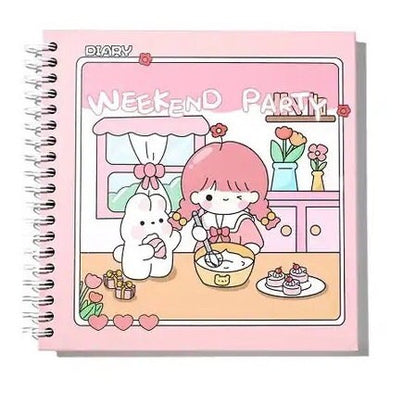 Diary for Kids, Cartoon Graphic Spiral Notebook, Kids Journal Diary, Kawaii Stationery, Cute Gifts for Kids