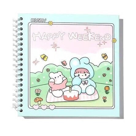 Diary for Kids, Cartoon Graphic Spiral Notebook, Kids Journal Diary, Kawaii Stationery, Cute Gifts for Kids