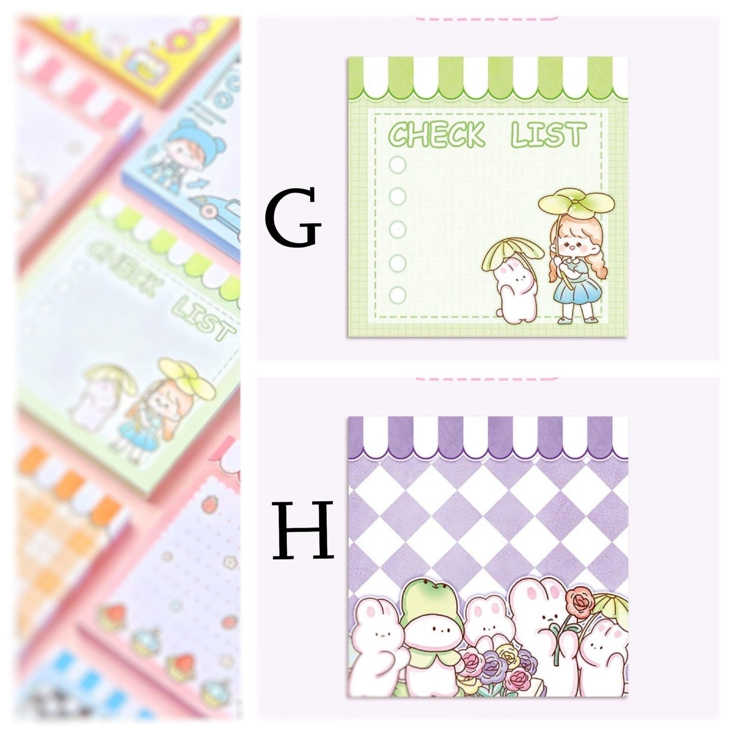 Cute Notepad, Kawaii Stationery 80 pages/set Kawaii INS Girl N Times Sticky Note Planner Sticker To Do List Planner Stationery School Office