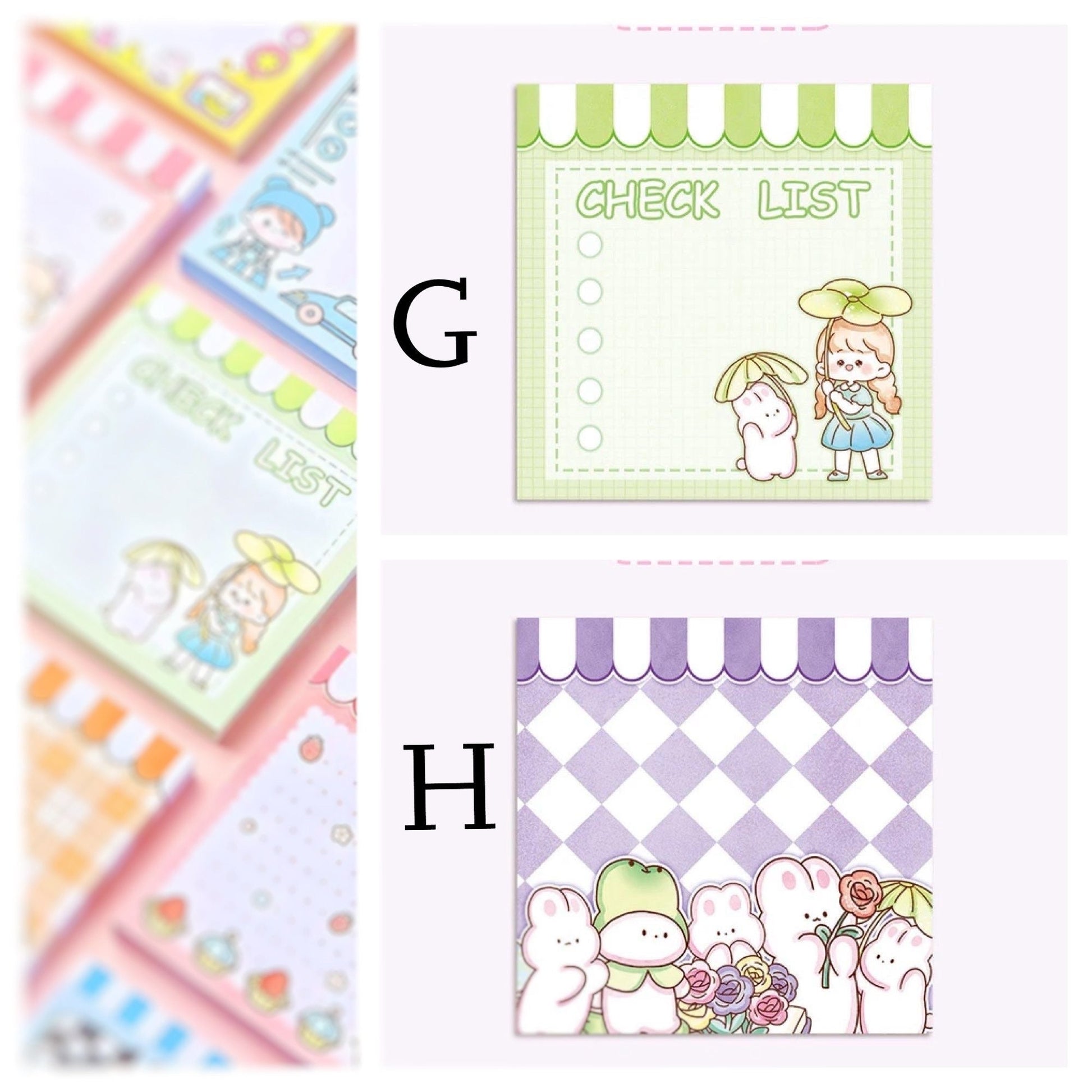 Cute Notepad, Kawaii Stationery 80 pages/set Kawaii INS Girl N Times Sticky Note Planner Sticker To Do List Planner Stationery School Office