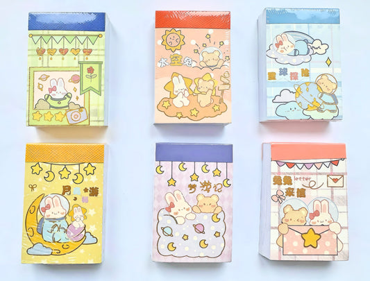 Mini Sticker Book, 50 Sheet Stickers Washi, Scrapbooking Stickers, Kawaii Washi Tape Sticker Diary, Sticker Book, Cute Gifts for Children
