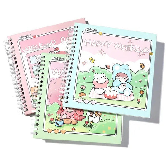 Diary for Kids, Cartoon Graphic Spiral Notebook, Kids Journal Diary, Kawaii Stationery, Cute Gifts for Kids