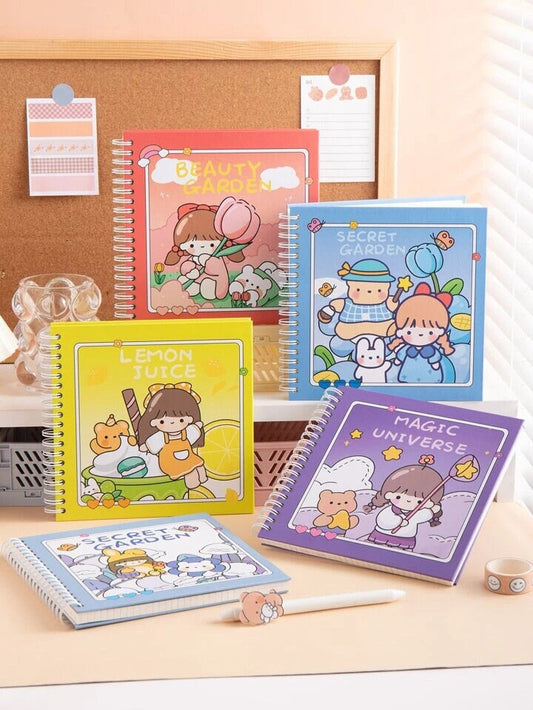 Diary for Kids, Cartoon Graphic Spiral Notebook, Kids Journal Diary, Kawaii Stationery, Cute Gifts for Kids